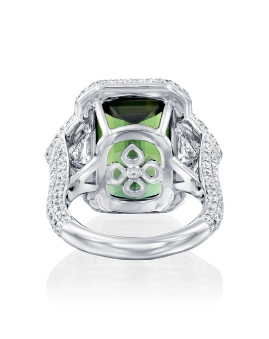 Violetto Green Tourmaline Ring- 13.01