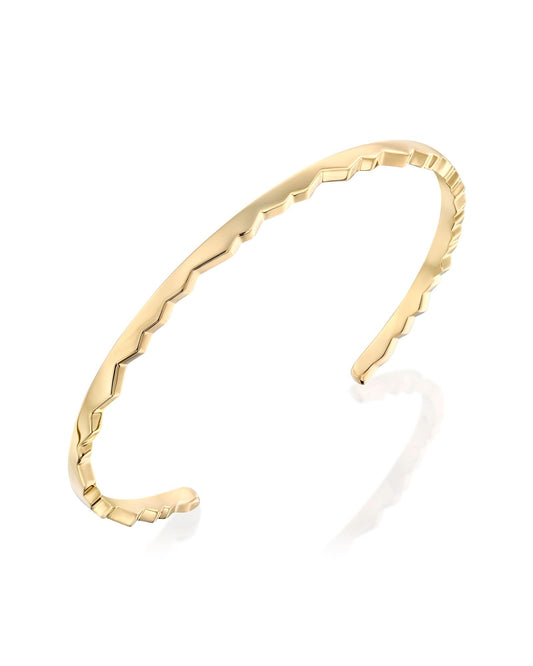 Akillis Open Bangle in Yellow Gold