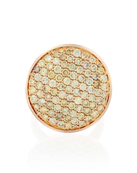 18K Rose Gold Round Diamond Ring