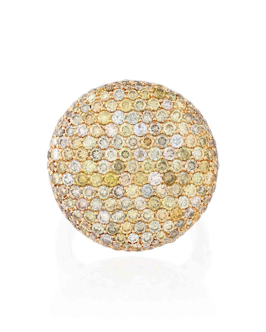 18K Rose Gold Round Diamond Ring