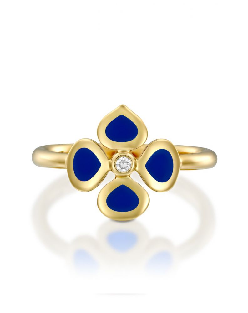 Violetto Blue Enamel Ring