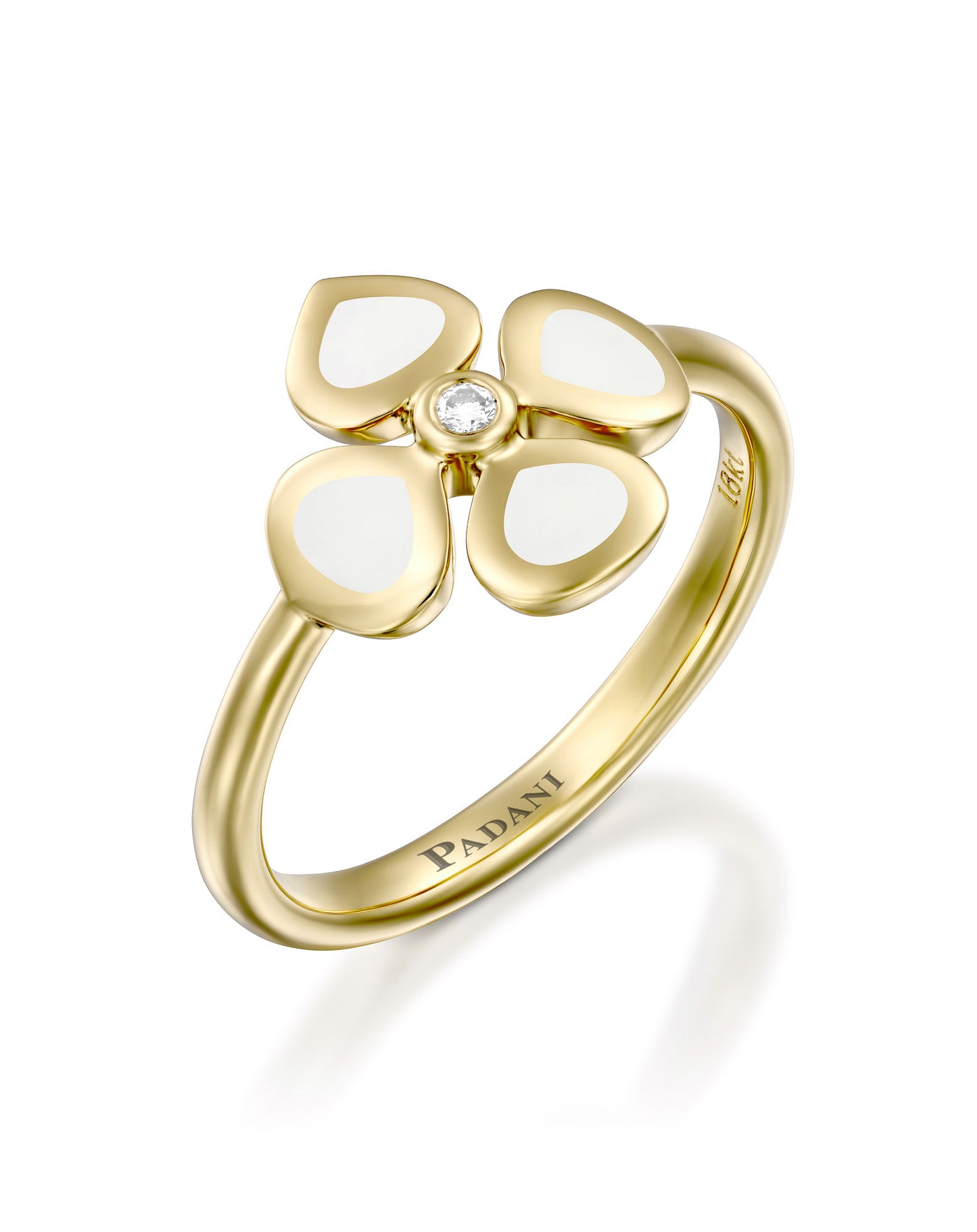 טבעת ויולטו אמייל לבן