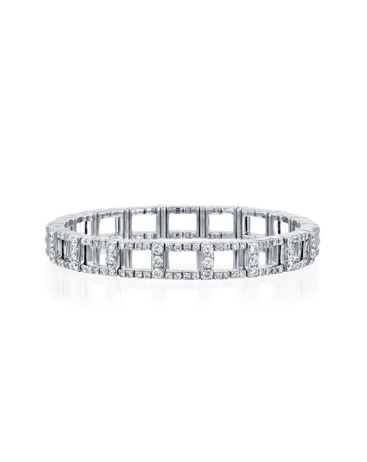 18k White Gold Diamond Stretch Bracelet