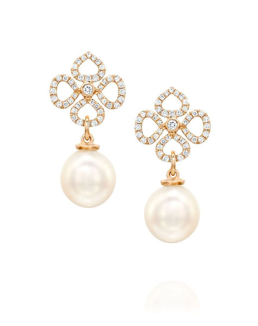 Violetto Contour Pearl Earrings - Small