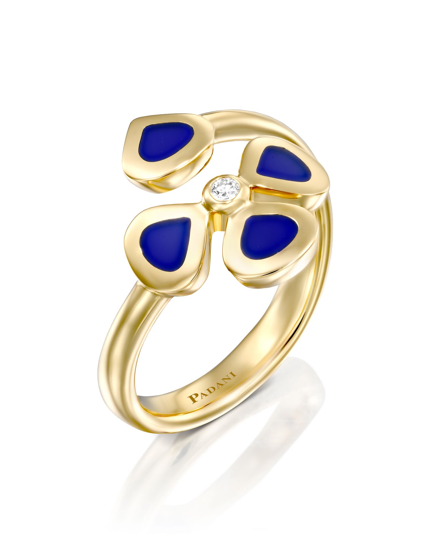 Violetto Blue Enamel Open Ring