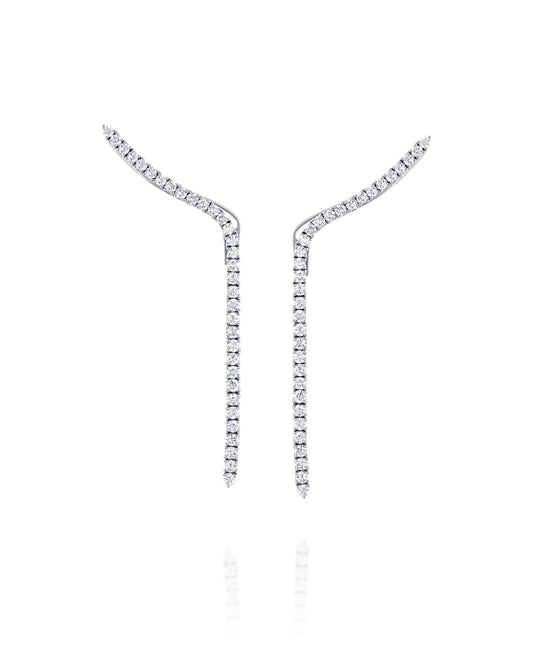 Long Diamond Earrings