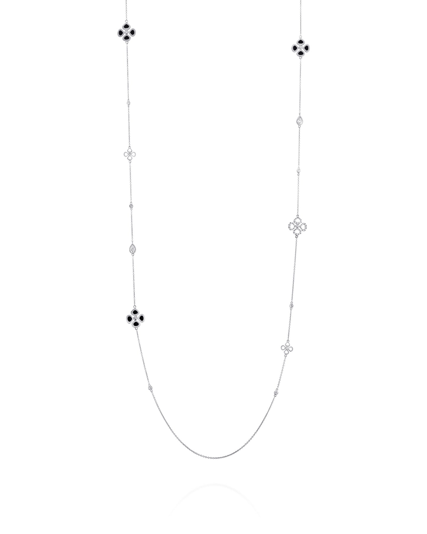 סוטואר פרחי ויולטו אמייל שחור ויהלומים