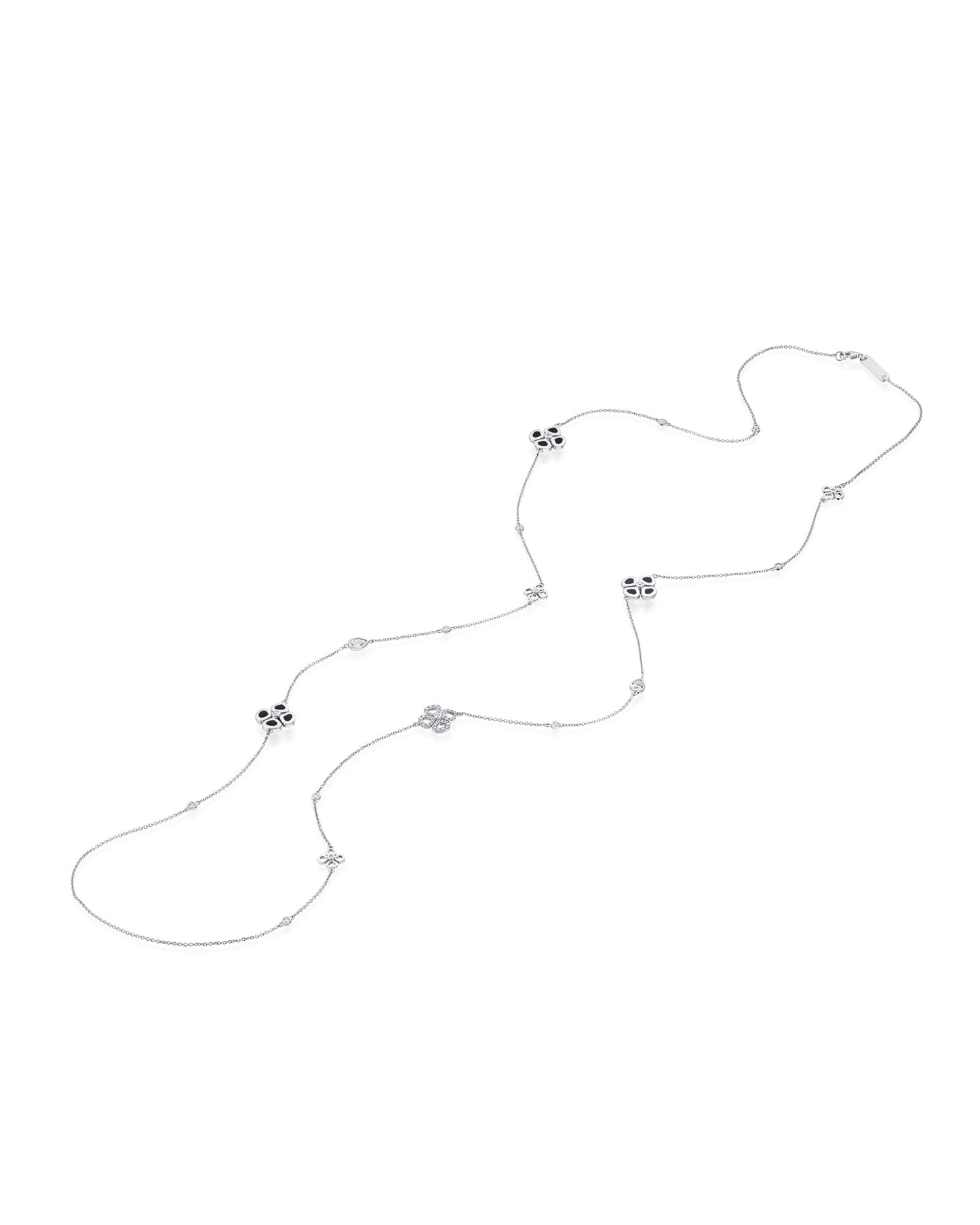 סוטואר פרחי ויולטו אמייל שחור ויהלומים