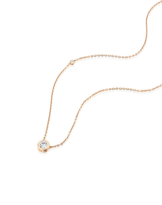 שרשרת DIAMONDS STREAMS עם יהלום מרכזי 0.40