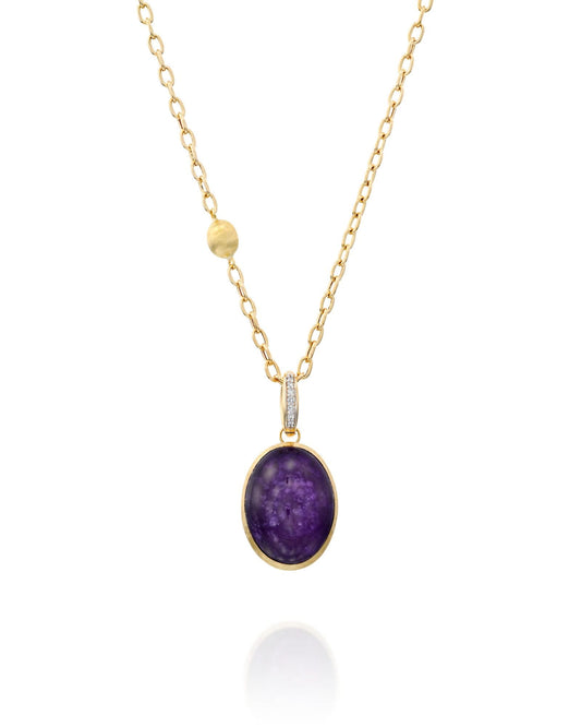 Large Nanis Boules Lapidolite Pendant