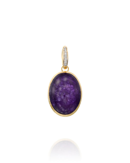 Large Nanis Boules Lapidolite Pendant
