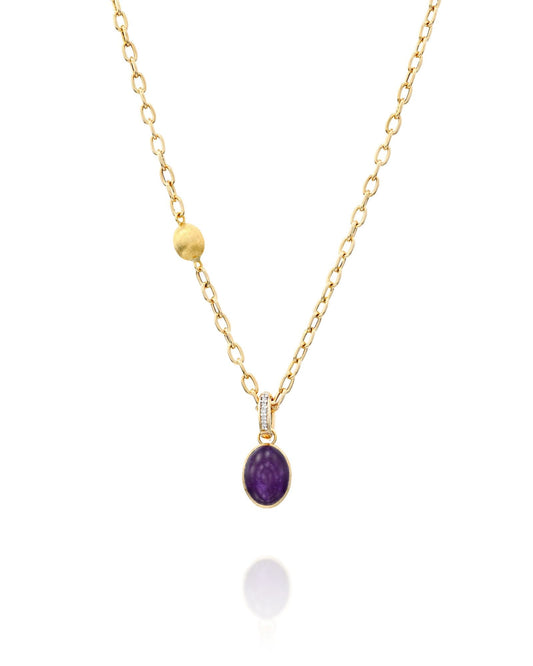 Small Nanis Boules Lepidolite Pendant