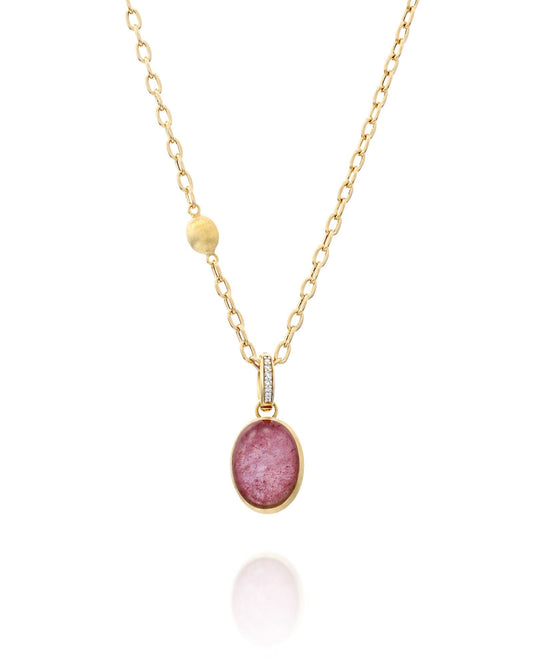 Medium Nanis Boules Pink Quartz Pendant