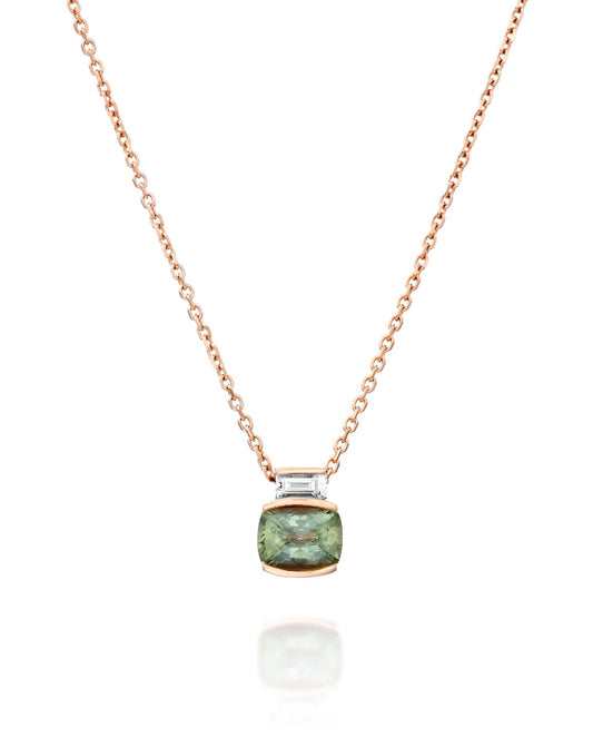 Green Tourmaline Necklace- 1.52