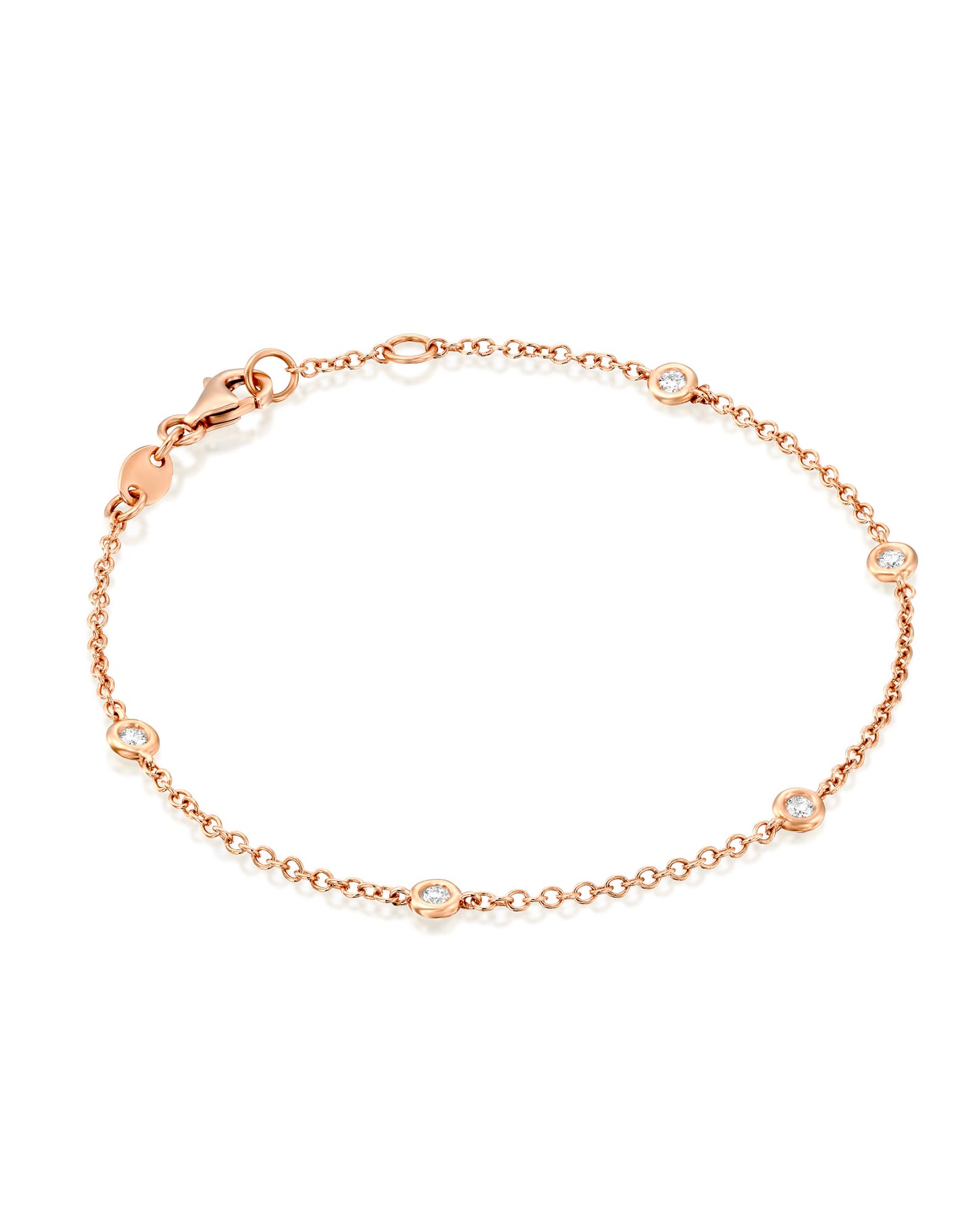 צמיד DIAMOND STREAMS - זהב אדום