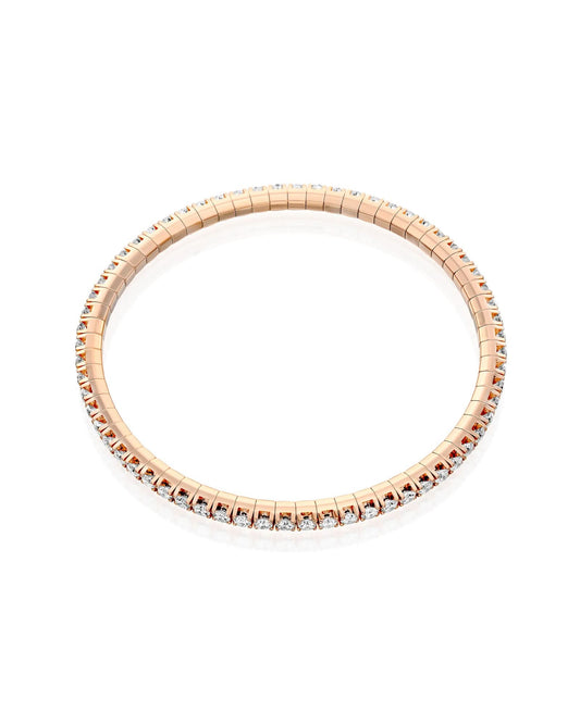 צמיד טניס גמיש זהב אדום - 4.30 קראט