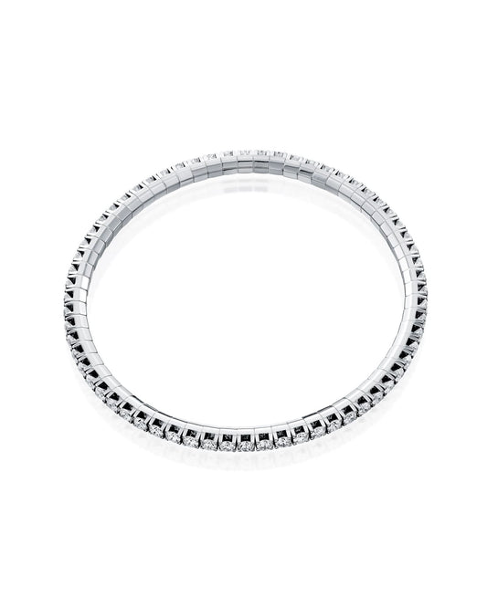 צמיד טניס גמיש זהב לבן - 5.50 קראט