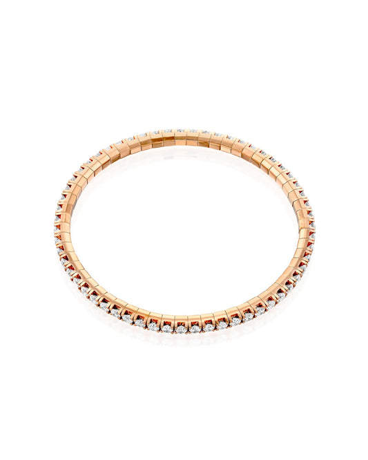 צמיד טניס גמיש זהב אדום - 5.50 קראט