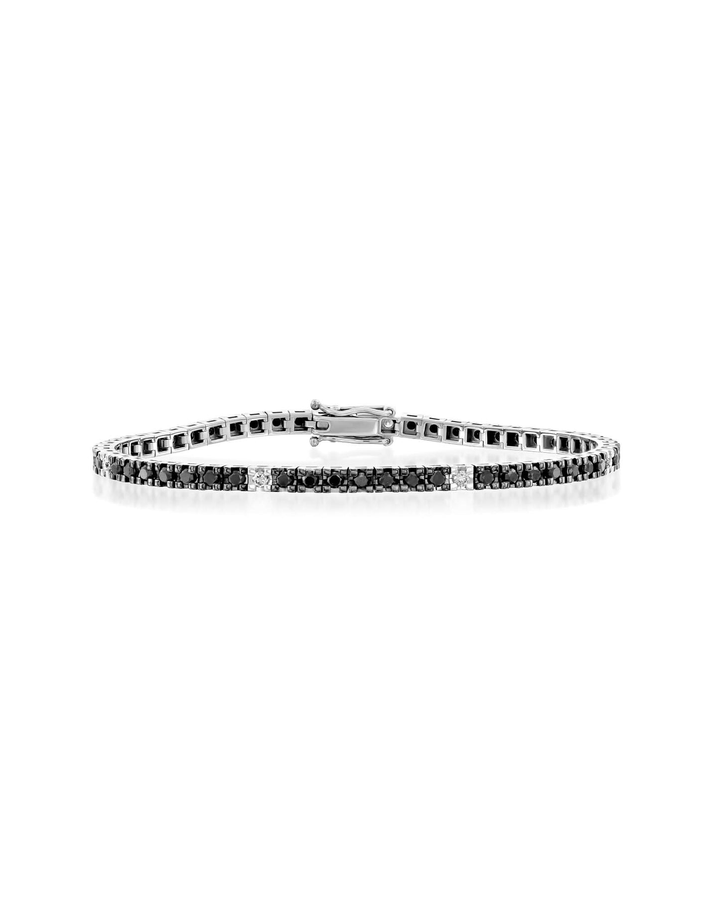 Tennis Bracelet Natural and Black Diamonds - 0.040