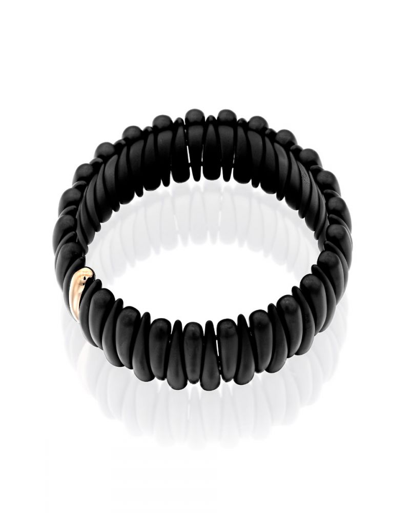 צמיד ARTIGLIO עבה עם פס זהב אדום