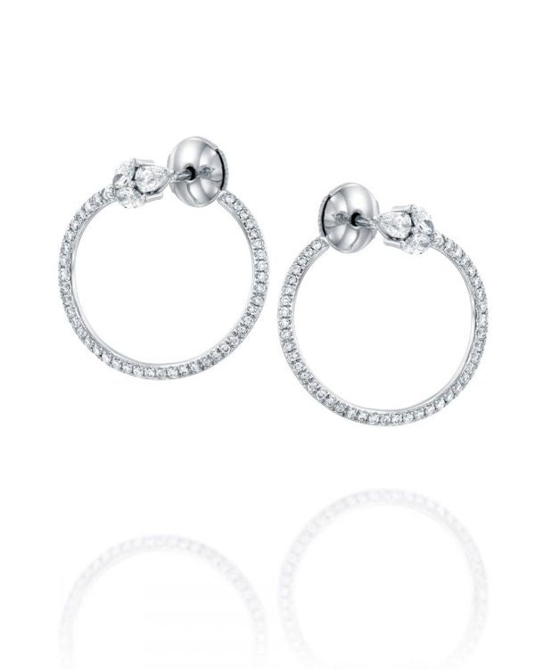 Malvene Open Hoop Diamond Earrings