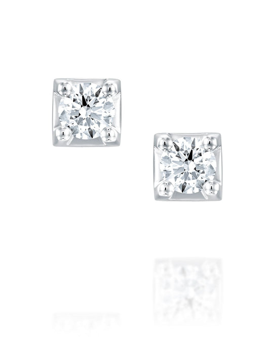 Rectangular Stud Earrings - 0.80