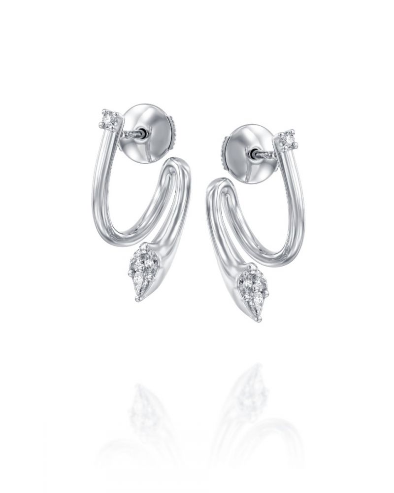 עגילי מלווין מלופפים