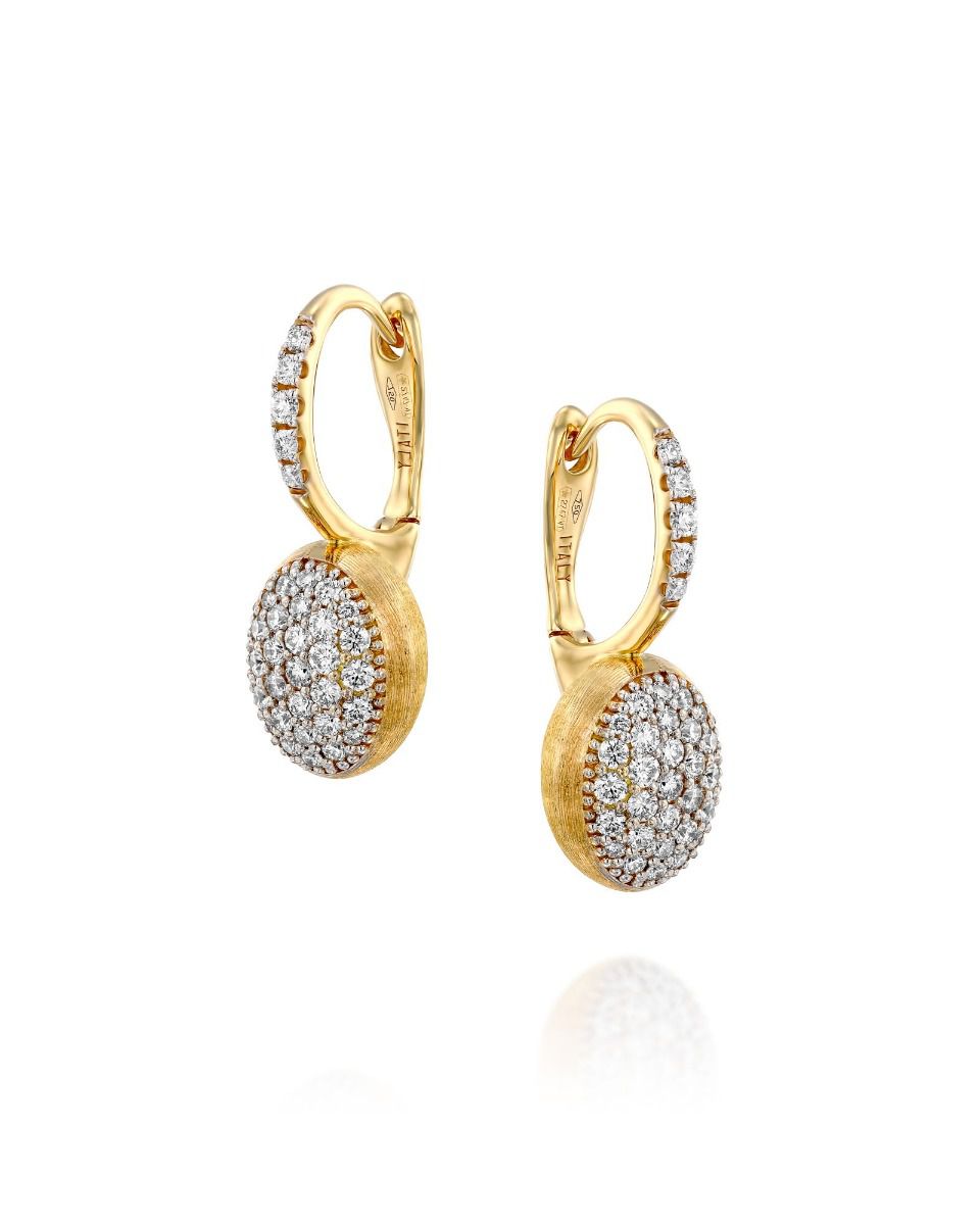 Diamond Oval Hoop Drops