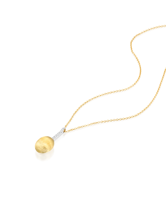 Yellow Gold and Diamond Drop Necklace- LARGE