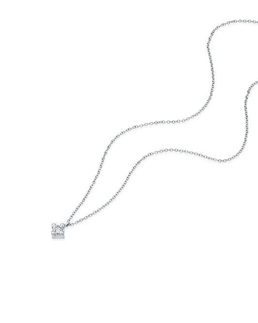 Diamond pendant necklace in a rhombus setting – 0.25