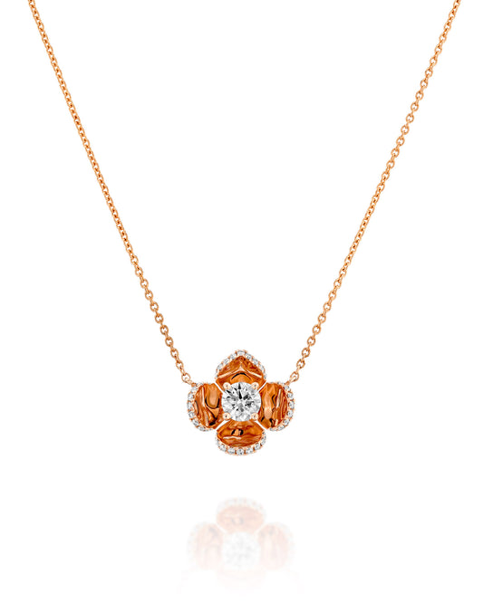 Violetto Shine Necklace with Center Diamond