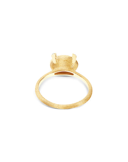 Textured Yellow Gold Diamond Ring