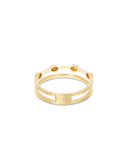 Yellow Gold Diamond Duo Ring set with Diamonds