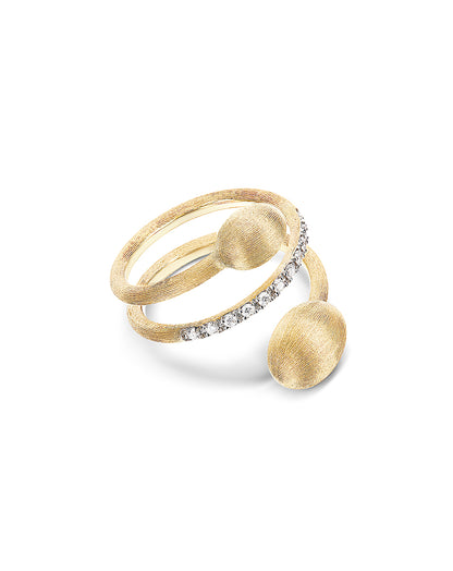 Yellow Gold Spiral Diamond Ring