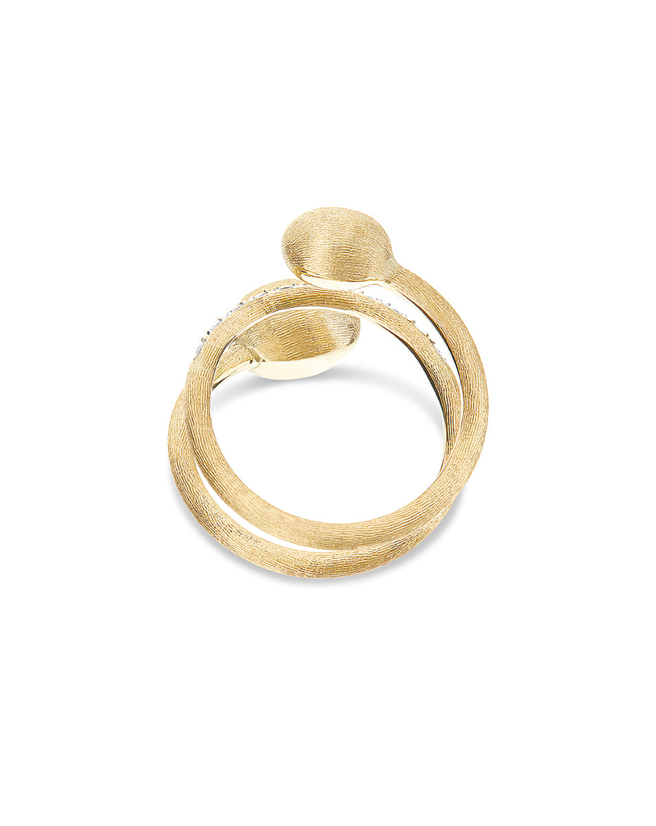 Yellow Gold Spiral Diamond Ring