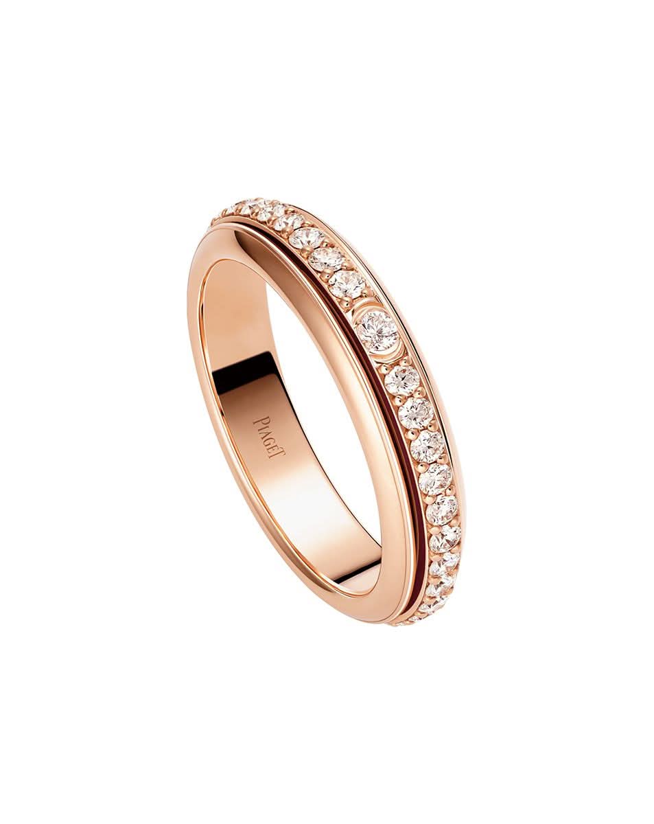 Possession ring set with 1 row of diamonds – Padani