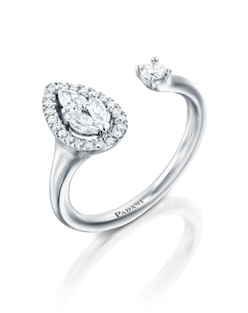 Malvene Pear-Shape Open Ring – Padani