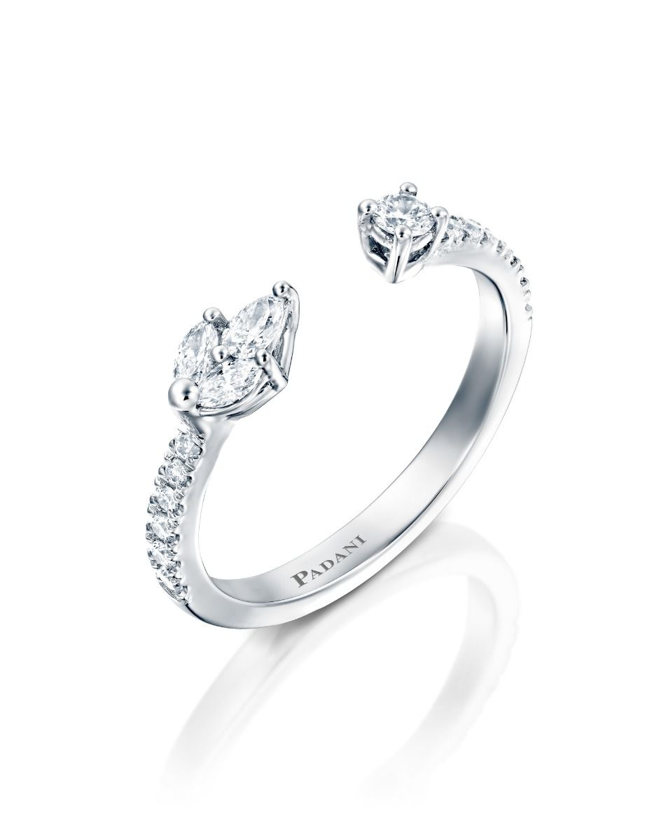 Malvene Open Ring With Diamonds – Padani
