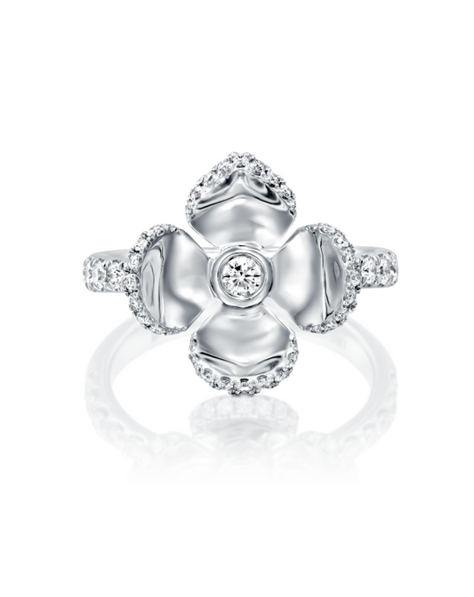 Violetto Shine Flower Ring – Large