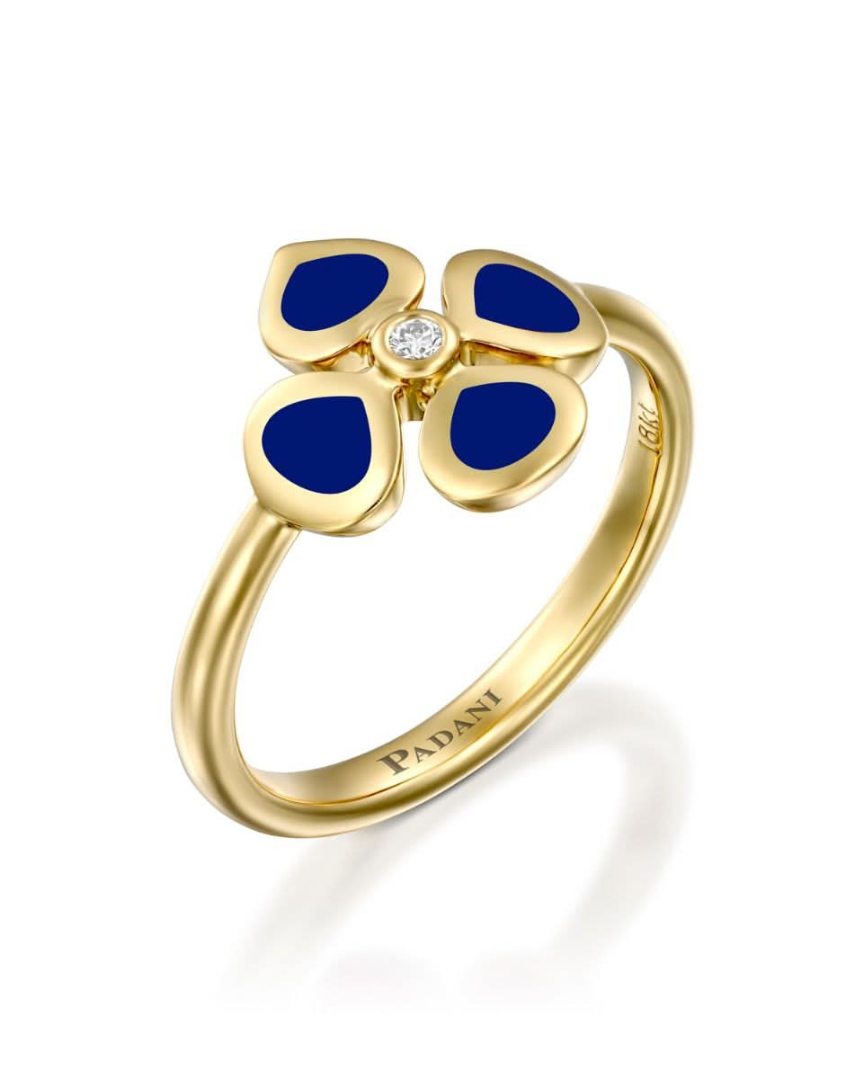 Violetto Blue Enamel Ring – Padani
