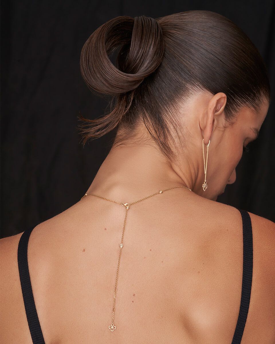 שרשרת DIAMOND STREAMS 7 יהלומים