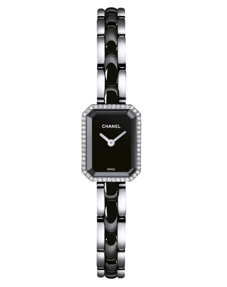 Steel case set with 52 brilliant-cut diamonds (~0.26 carat)