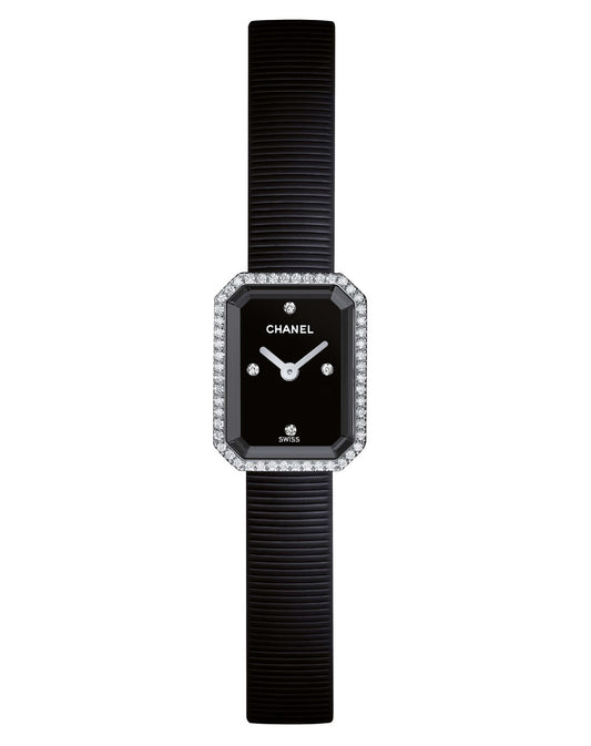 Stainless Steel case set with 52 brilliant-cut diamonds (0.26 CT)