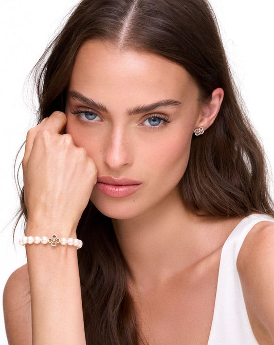 Mini Violetto Contour Pearl Diamond Bracelet