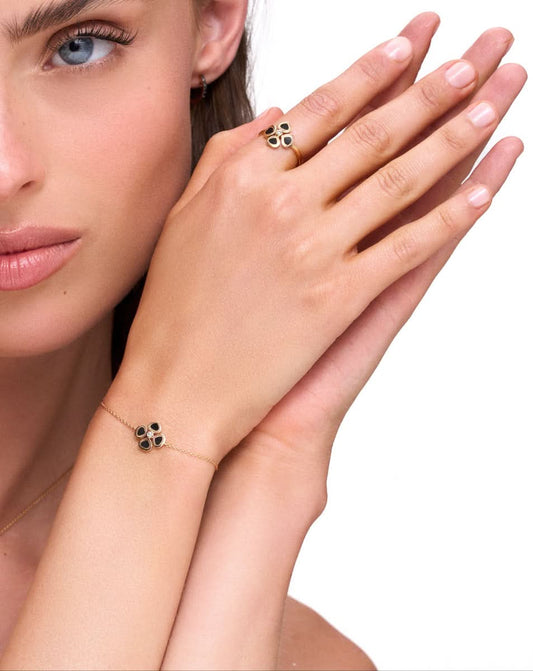 Violetto Black Enamel Bracelet