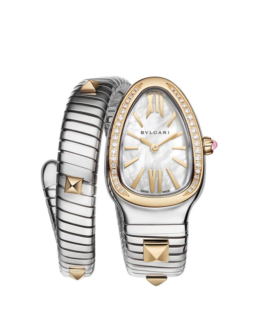 Serpenti Tubogas Gold & Steel Watch- Small Model
