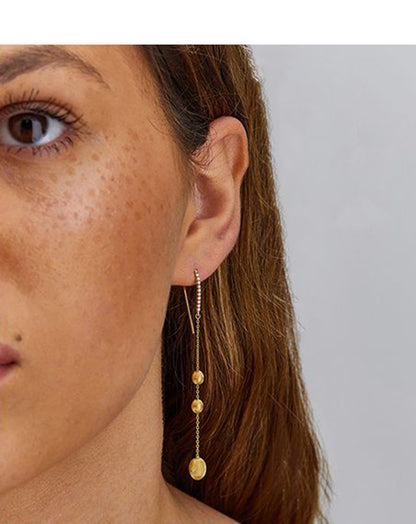 Triple Yellow Gold Drop